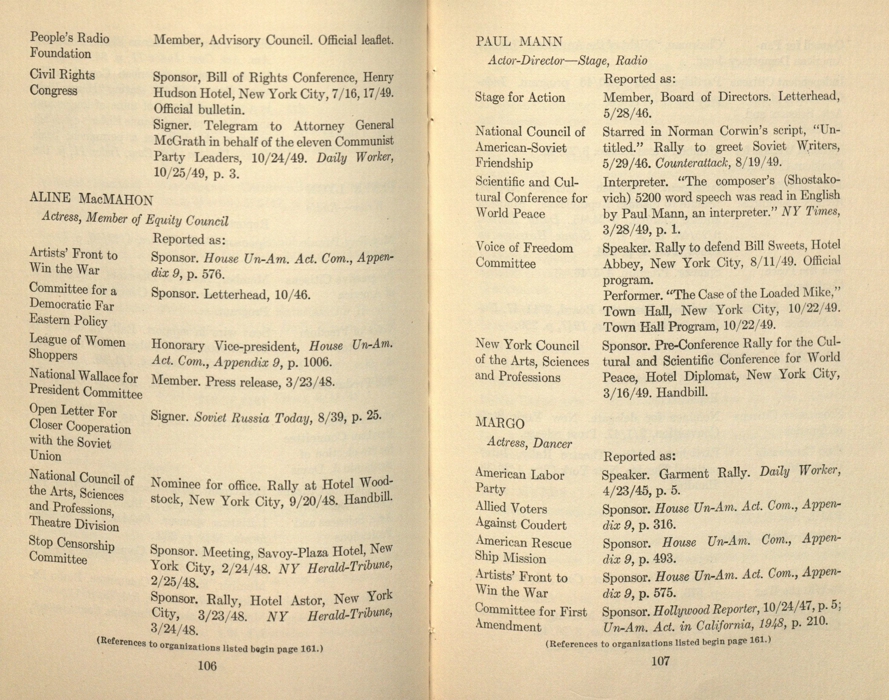 Page from Red Channels