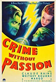 Poster for Crime Without Passion (1934)